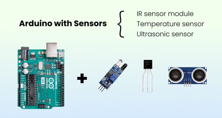 Arduino with Uno Sensors (IR sensor module, Temperature sensor ...